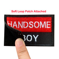 Handsome Boy Embroidered Patch Hook and Loop Tactical Badge