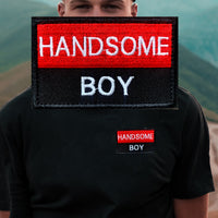 Handsome Boy Embroidered Patch Hook and Loop Tactical Badge
