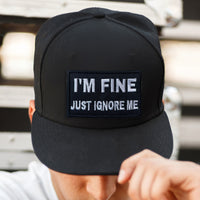 I'm Fine Just Ignore Me Tactical Patch Hook and Loop Embroidery Badge Morale Tactical Applique