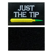 Just the Tip Tactical Patch Black Hook and Loop Embroidered Patch