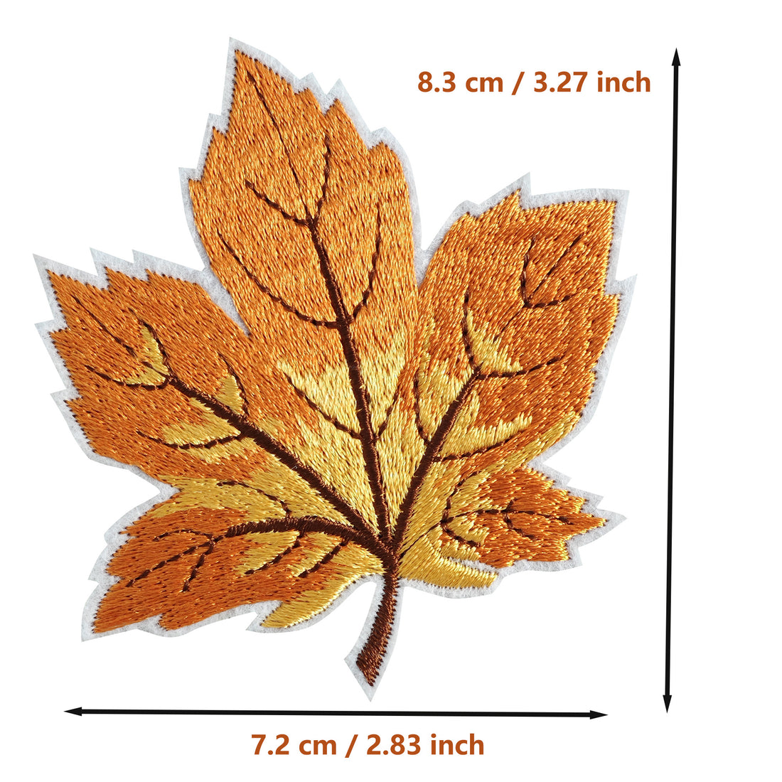 9Pcs Maple Patches Embroidered Iron on Vivid Leaf Bright Color Maple Patch for Clothes, Iron-on Patches / Sew-on Appliques Patches for Clothing, Jackets, Backpacks, Caps, Jeans