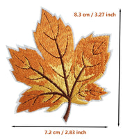 9Pcs Maple Patches Embroidered Iron on Vivid Leaf Bright Color Maple Patch for Clothes, Iron-on Patches / Sew-on Appliques Patches for Clothing, Jackets, Backpacks, Caps, Jeans