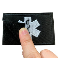 Medical Responder Star of Life Single Snake Hook and Loop Embroidered Patch