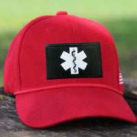 Medical Responder Star of Life Single Snake Hook and Loop Embroidered Patch
