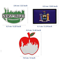 8Pcs New York Patches Embroidered Iron on Patch for Clothes, Iron-on Patches / Sew-on Appliques Patches for Clothing, Jackets, Backpacks, Caps, Jeans