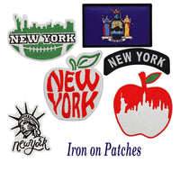 8Pcs New York Patches Embroidered Iron on Patch for Clothes, Iron-on Patches / Sew-on Appliques Patches for Clothing, Jackets, Backpacks, Caps, Jeans