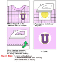 26PCS Purple Iron-on Chenille Letter Patches for Clothing, Jackets, Backpacks - Alphabet Applique Iron on Repair Patches