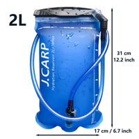 Blue Water Bladder Hydration Backpack 2L Large Capacity TPU Water Bags Reservoir For Running Cycling Hydration Water Storage Bag