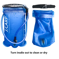 Blue Water Bladder Hydration Backpack 2L Large Capacity TPU Water Bags Reservoir For Running Cycling Hydration Water Storage Bag
