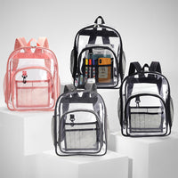 Popular Fashionable Bookbag, School Bag, Travel Bag, PVC Bag See Through Bag Clear Bag Stadium Approved, Transparent See Through Clear Backpack, School Bag for Work, Sports Games