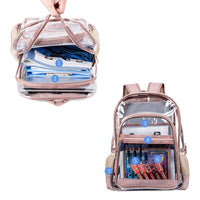 Large Volume Bookbag, School Bag, Travel Bag, PVC Bag See Through Bag Clear Bag Stadium Approved, Transparent See Through Clear Backpack, School Bag for Work, Sports Games