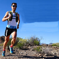 Hot selling BPA free TPU hydration flask running bottle 400ml Blue