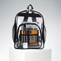 Popular Fashionable Bookbag, School Bag, Travel Bag, PVC Bag See Through Bag Clear Bag Stadium Approved, Transparent See Through Clear Backpack, School Bag for Work, Sports Games