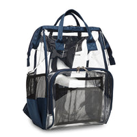 School Bag, Diaper Bag, Travel Bag, PVC Bag See Through Bag Clear Bag Stadium Approved, Transparent See Through Clear Backpack, School Bag for Work, Sports Games