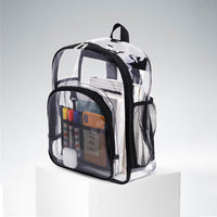 Popular Fashionable Bookbag, School Bag, Travel Bag, PVC Bag See Through Bag Clear Bag Stadium Approved, Transparent See Through Clear Backpack, School Bag for Work, Sports Games