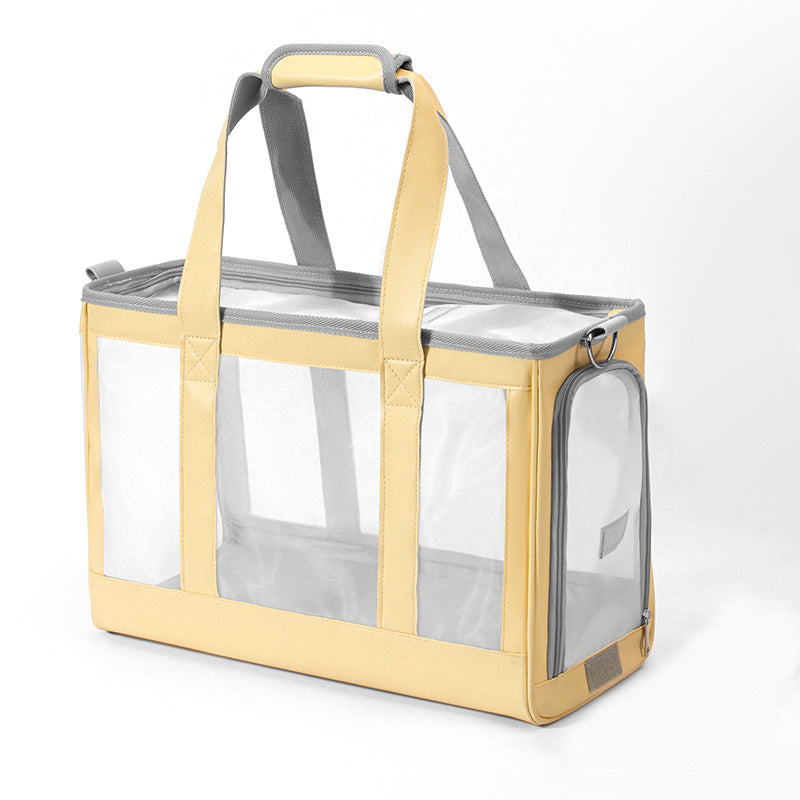 Transparent Cat Carrier, Dog Carrier, Pet Carrier, Portable Hand Bag Carrier for Small to Medium Cat and Small Dog