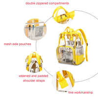 School Bag, Diaper Bag, Travel Bag, PVC Bag See Through Bag Clear Bag Stadium Approved, Transparent See Through Clear Backpack, School Bag for Work, Sports Games