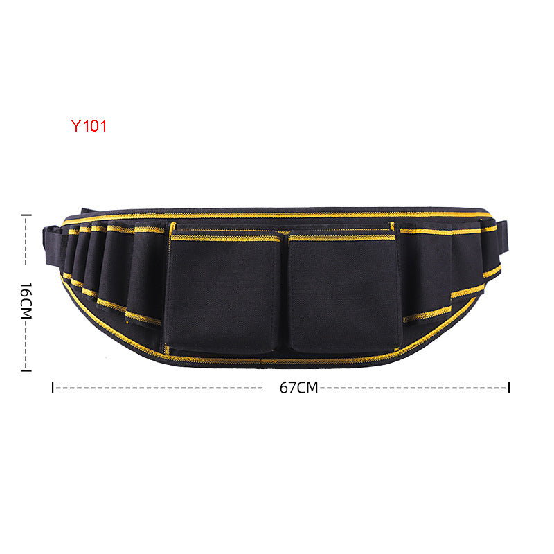 Black and Gold Multiple Various Tool Bag, Electrician Tool Bag, Open Top Tool Bags, Many Pockets Can Hold Many Tools, More Convenient to Carry Tools (Tools not included, Bag only)