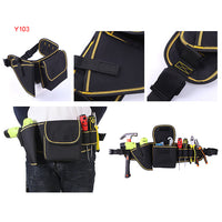 Black and Gold Multiple Various Tool Bag, Electrician Tool Bag, Open Top Tool Bags, Many Pockets Can Hold Many Tools, More Convenient to Carry Tools (Tools not included, Bag only)