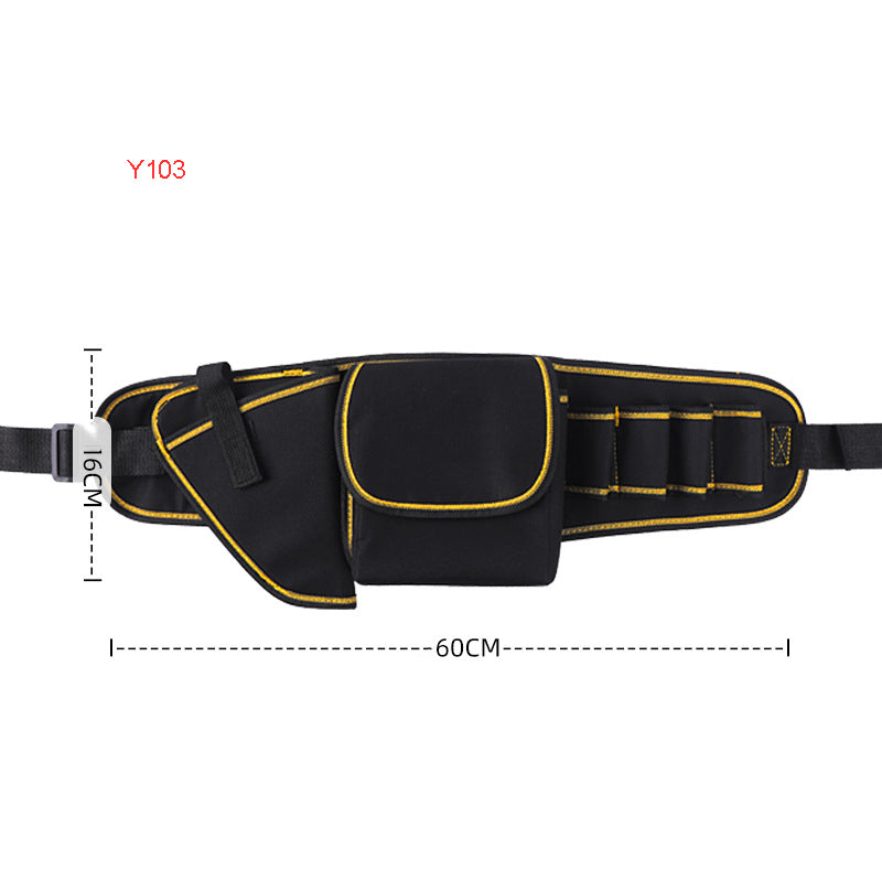 Black and Gold Multiple Various Tool Bag, Electrician Tool Bag, Open Top Tool Bags, Many Pockets Can Hold Many Tools, More Convenient to Carry Tools (Tools not included, Bag only)