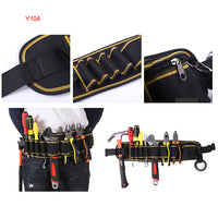 Black and Gold Multiple Various Tool Bag, Electrician Tool Bag, Open Top Tool Bags, Many Pockets Can Hold Many Tools, More Convenient to Carry Tools (Tools not included, Bag only)