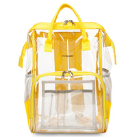 School Bag, Diaper Bag, Travel Bag, PVC Bag See Through Bag Clear Bag Stadium Approved, Transparent See Through Clear Backpack, School Bag for Work, Sports Games