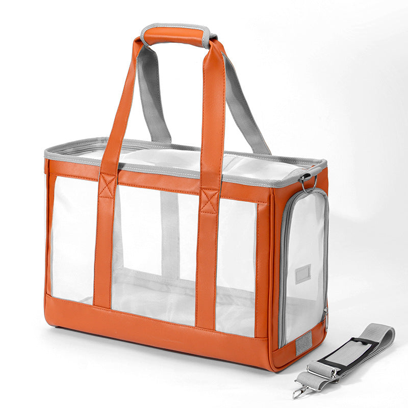 Transparent Cat Carrier, Dog Carrier, Pet Carrier, Portable Hand Bag Carrier for Small to Medium Cat and Small Dog