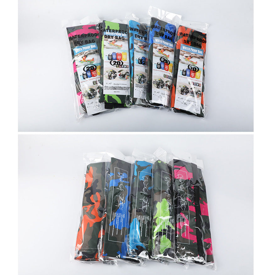 Camouflage 2L, 5L,10L, 15L, 20L, 30L Waterproof Dry Bag, Floating Storage Bag Dry Sack