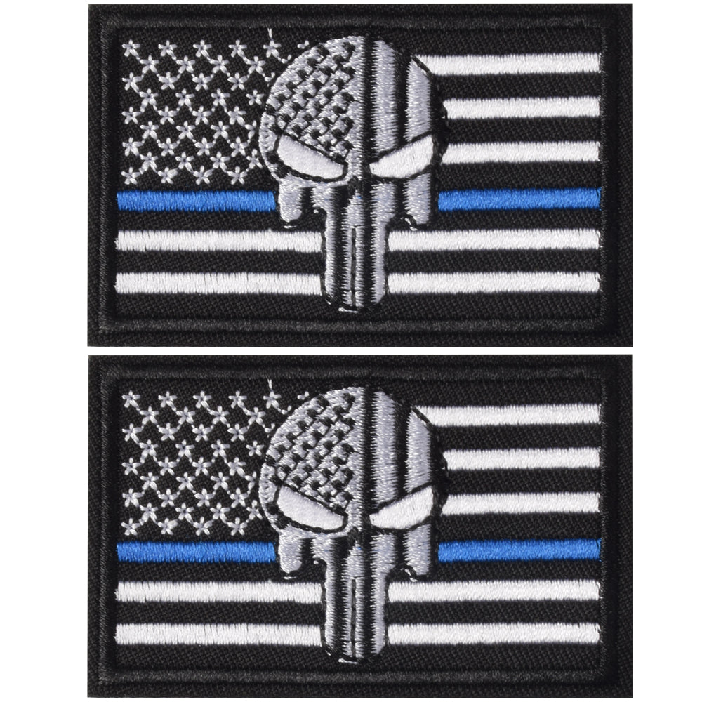 USA Flag Patches American Thin Blue Line Police Flag Tactical