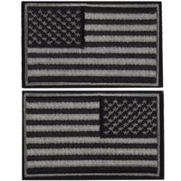 2 Pieces Tactical US American Flag Patch, Military USA United States of America Uniform Emblem Patches, Multitan-Reverse Balck