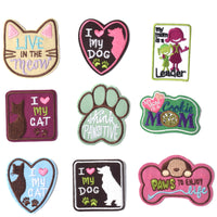Embroidered Iron on Patches, Cute Sewing Applique for Clothes Dress, Style Cute Pets
