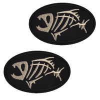 Jolly Pirate Fish Embroidered Patch, Ellipse
