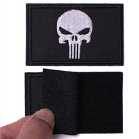 2 Pieces Dead Skull Tactical Patch - Black