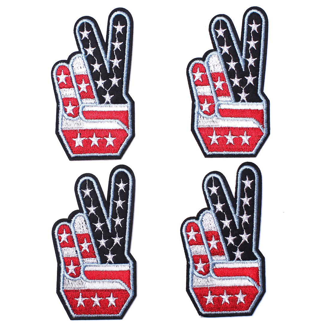 4 Pack American US Flag Patch, Embroidered Sew on Iron on Patches, Victory