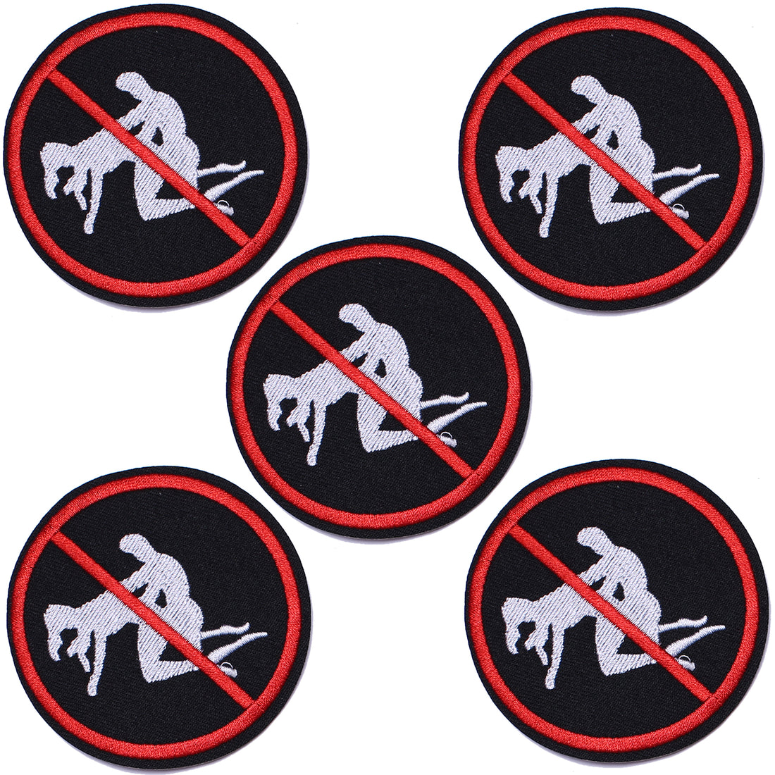5Pcs Don't Make Love Patches Embroidered Iron on Patch for Clothes, Iron-on Patches / Sew-on Appliques Patches for Clothing, Jackets, Backpacks, Caps, Jeans