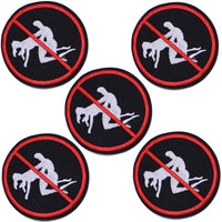 5Pcs Don't Make Love Patches Embroidered Iron on Patch for Clothes, Iron-on Patches / Sew-on Appliques Patches for Clothing, Jackets, Backpacks, Caps, Jeans
