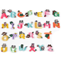 Iron on Sew on Letter Patches for Clothes, 26pcs Alphabet A to Z, Bunny