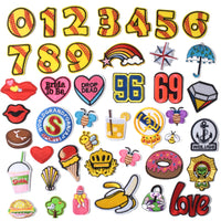 Embroidered Iron on Patches, Cute Sewing Applique for Clothes Dress, 43PCS