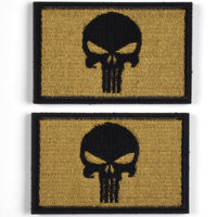 2 Pieces Dead Skull Tactical Patch - Foliage