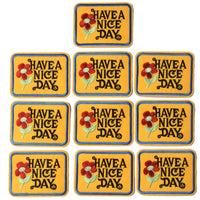 J.CARP Have a Nice Day Patches, Size 2.8 by 3.5 inch, 10PCS