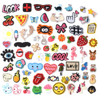 Embroidered Iron on Patches, Cute Sewing Applique for Jackets, Hats, Backpacks, Jeans, DIY Accessories, (70PCS)