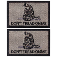 2 Pieces Don't Tread on Me Tactical Patch Military Morale Patch Brown