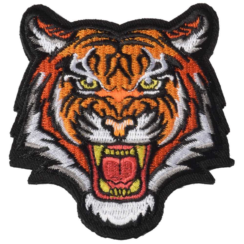 Tiger Embroidered Applique Hook and Loop Patch - The Roaring Bengal Striped Striped Souvenir