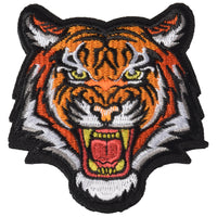 Tiger Embroidered Applique Hook and Loop Patch - The Roaring Bengal Striped Striped Souvenir