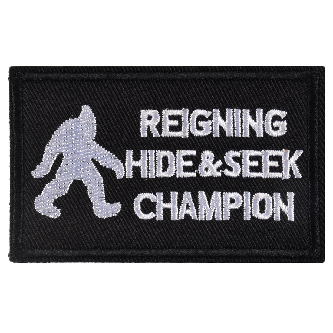 REIGNING HIDE & SEEK CHAMPION Patch, Black