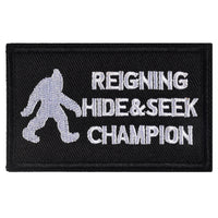 REIGNING HIDE & SEEK CHAMPION Patch, Black