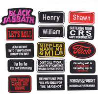 Words Slogan Cool Embroidered Iron on Patches, Cute Sewing Appliques, Let's Roll Set