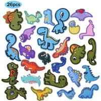 Set of 26 pcs Dinosaur Embroidered Iron on Patch for Clothes, Iron-on Patches / Sew-on Appliques Patches for Clothing, Jackets, Backpacks, Caps, Jeans