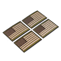 4 Pack American US Flag Patch, Embroidered Sew on Iron on Patches, 4PCS Green