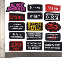 Words Slogan Cool Embroidered Iron on Patches, Cute Sewing Appliques, Let's Roll Set